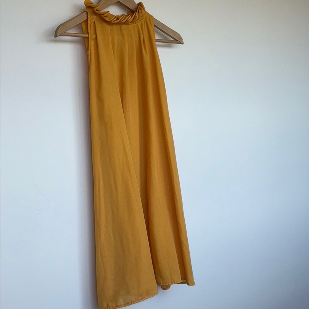Elegant Deep Yellow Dress - With Pockets!